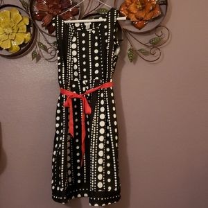 Maternity black and white dress